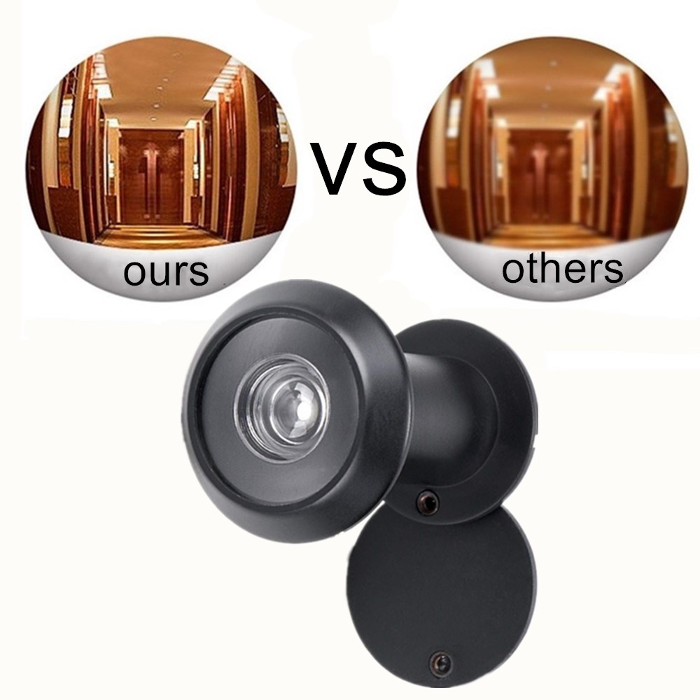 2 x 200° Adjustable Door Peephole Viewer Wide Angle Eye Spy Sight Hole